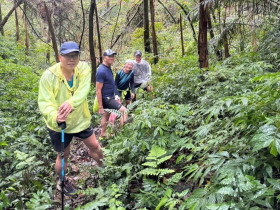 濕冷天跑捷兔，出發前先到石碇吃頭骨肉！翻山越嶺終見石硿子瀑布…老謝驚嘆：柳暗花明的秘境